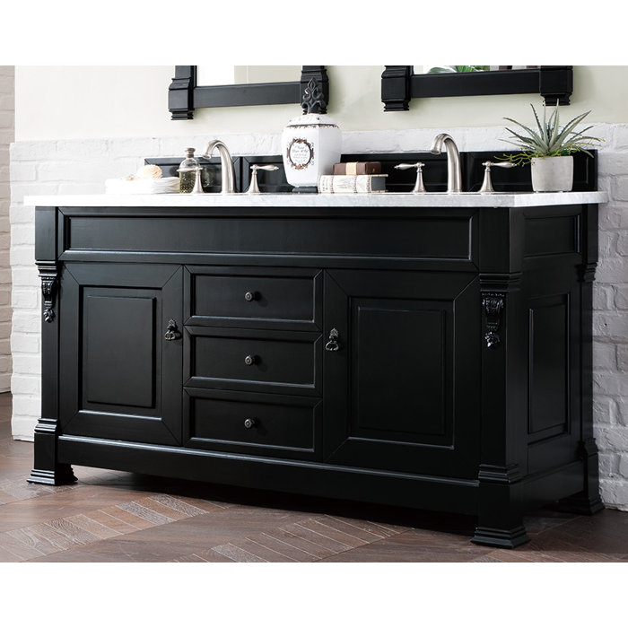 Darby Home Co Vivanco 60'' Double Bathroom Vanity with Marble Top & Reviews Wayfair